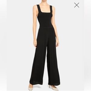 EUC Theory Women's Square Neck Ribbed Romper in Black SMALL